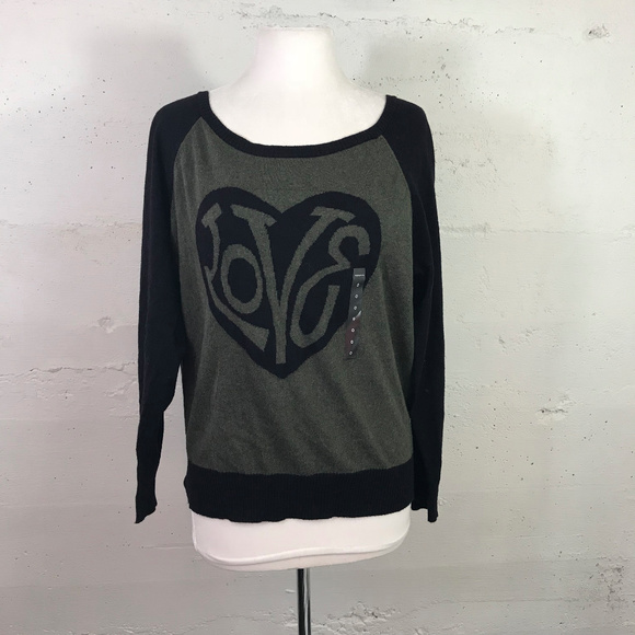 SOLD! Torrid Love Heart Sweater Moss Green Sz. 0X - Picture 4 of 8